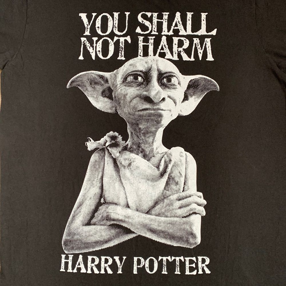 Dobby “You Shall Not Harm Harry Potter” Graphic T-shirt L Black